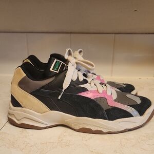 Puma Rhude Collaboration Performer Sneaker Shoes Black, Beige And Pink